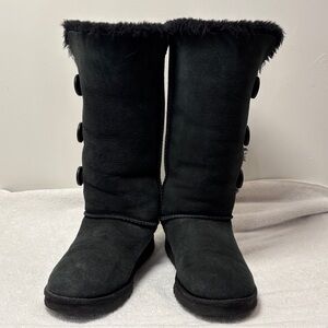 UGG Black Button Winter Boots